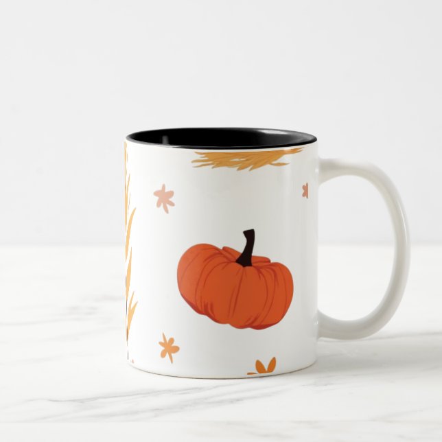 Caneca De Café Em Dois Tons Pumpkin Fall Harvest Coffee Mug (Direita)