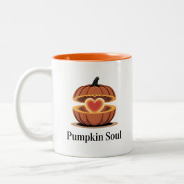 Caneca De Café Em Dois Tons Pumpkin Soul Autumn Coffee Mug