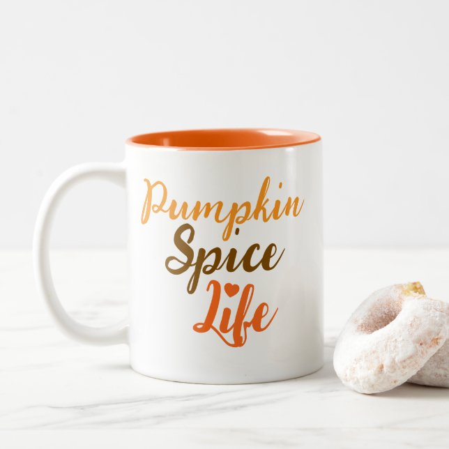 Caneca De Café Em Dois Tons Pumpkin Spice Coffee (Com Donut)