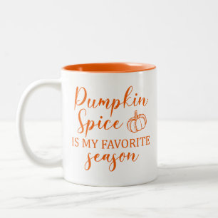 Caneca De Café Em Dois Tons Pumpkin Spice é minha estação favorita Fall Ora