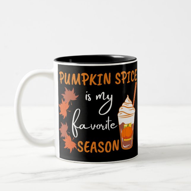 Caneca De Café Em Dois Tons Pumpkin Spice Fall Season Autumn (Esquerda)