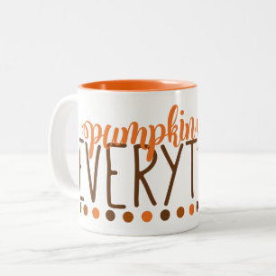 Caneca De Café Em Dois Tons Pumpkin Spice Tudo   Tipografia  