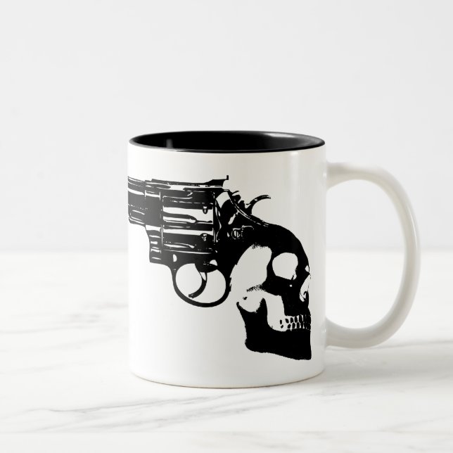 Caneca De Café Em Dois Tons Punho do golpe da morte! (Direita)