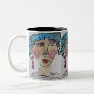 Caneca De Café Em Dois Tons Punk Blue 11oz Mug