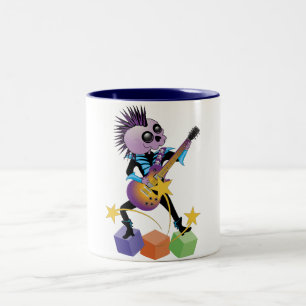 Caneca De Café Em Dois Tons Punk Rock Skull