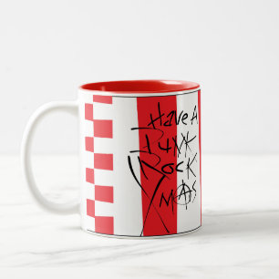Caneca De Café Em Dois Tons Punk Rock Xmas