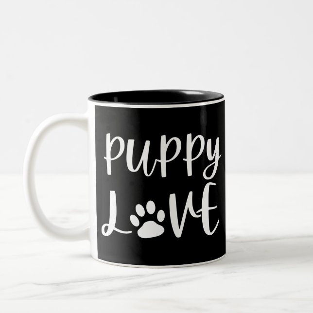 Caneca De Café Em Dois Tons Puppy Love (Esquerda)
