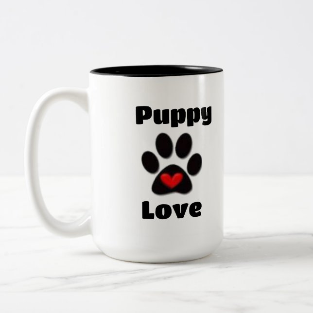 Caneca De Café Em Dois Tons Puppy Love Mug (Esquerda)