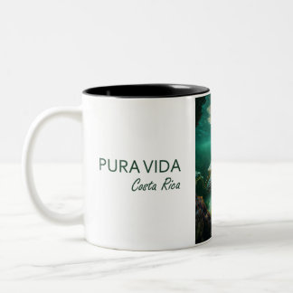 Caneca De Café Em Dois Tons Pura Vida Costa Rica Turtle Coffee Mug