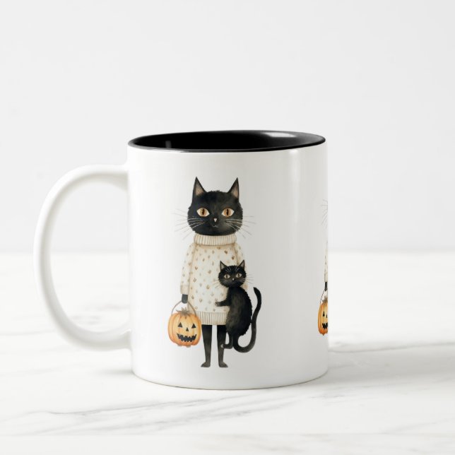 Caneca De Café Em Dois Tons Purfect Halloween MUG (Esquerda)
