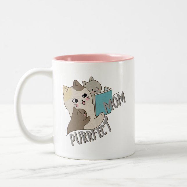 Caneca De Café Em Dois Tons Purfect Mãe Coffee Mug (Esquerda)