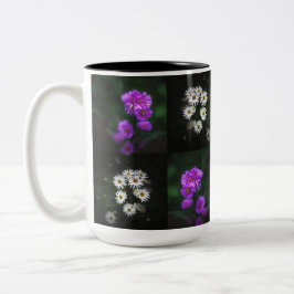 Caneca De Café Em Dois Tons Purple and White Flower Garden