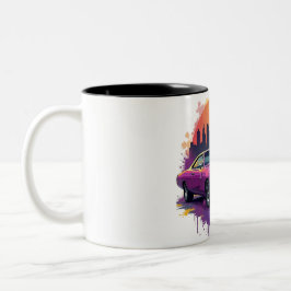 Caneca De Café Em Dois Tons Purple Muscle Car Mug