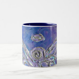 Caneca De Café Em Dois Tons Púrpura Anjo Wings Mug ou Taça