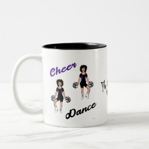 Caneca De Café Em Dois Tons Púrpura Preta Cheio