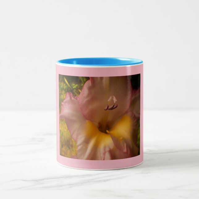 Caneca De Café Em Dois Tons Púrpura, Rosa, Rosa, (Centro)
