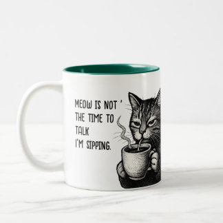 Caneca De Café Em Dois Tons Purr-fect Mornings Mug