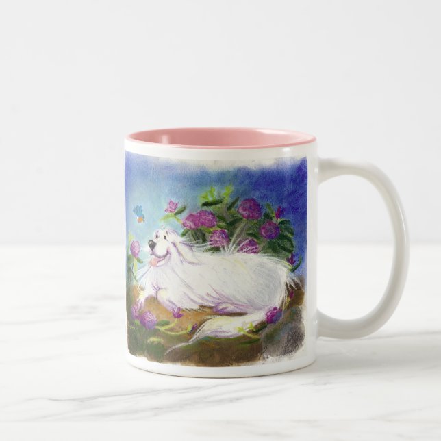 Caneca De Café Em Dois Tons Pyrenees bonitos/caneca (Direita)