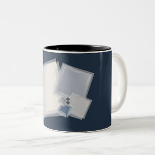 Caneca De Café Em Dois Tons Quadrados Fibonacci Rolling