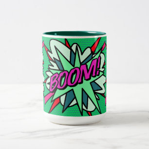 Caneca De Café Em Dois Tons Quadrinhos Modernos BOOM Diversão