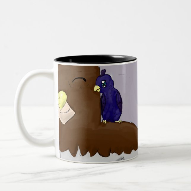 Caneca De Café Em Dois Tons Quail Man + Acumulonimbus (Esquerda)