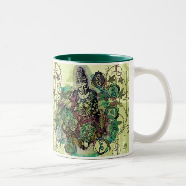 Caneca De Café Em Dois Tons Quan Yin (Direita)
