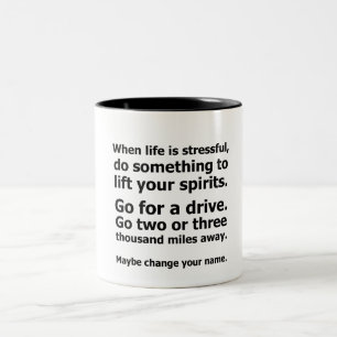 Caneca De Café Em Dois Tons Quando a vida é estressante