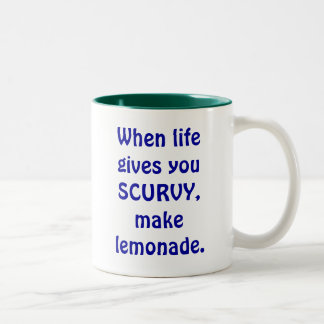 Caneca De Café Em Dois Tons Quando a vida lhe dá o ESCORBUTO, faça a limonada