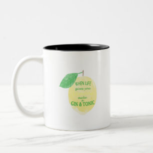 Caneca De Café Em Dois Tons Quando a vida te dá limões