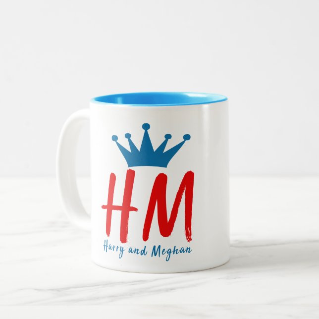 Caneca De Café Em Dois Tons Quando Harry encontrou Meghan (Frente Esquerda)