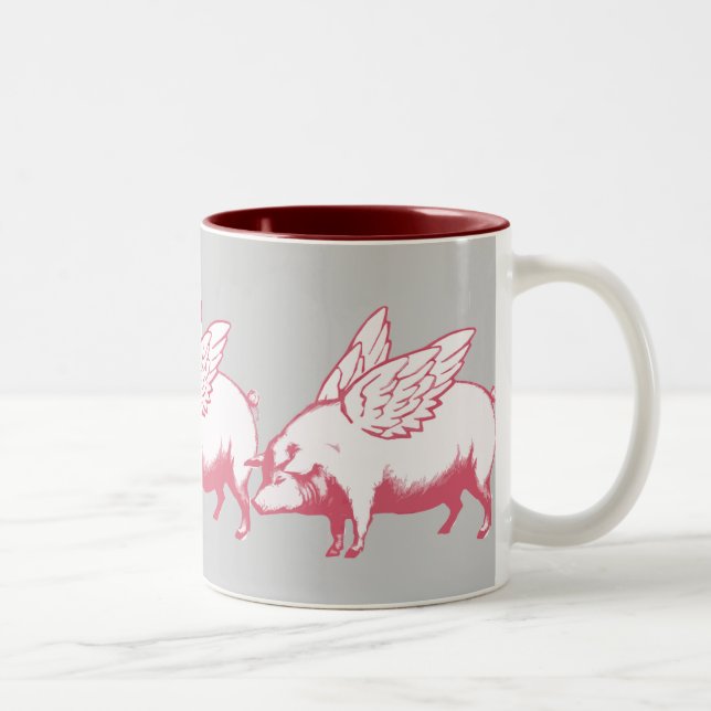 Caneca De Café Em Dois Tons Quando os porcos voarem (Direita)