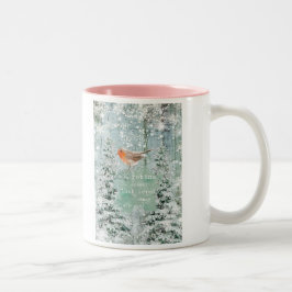 Caneca De Café Em Dois Tons quando os robins aparecem perdido amado uns estão