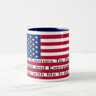 Caneca De Café Em Dois Tons Quando Se Trata De Política