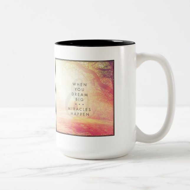 Caneca De Café Em Dois Tons Quando você sonhar (Direita)