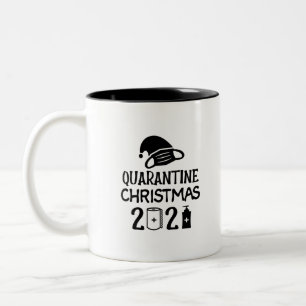 Caneca De Café Em Dois Tons Quarentena Natal 2021-Natal-Engraçado