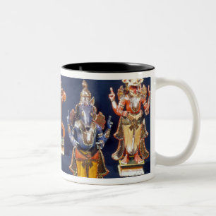 Caneca De Café Em Dois Tons Quatro das encarnações de Vishnu