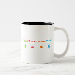 Caneca De Café Em Dois Tons Quatro estações