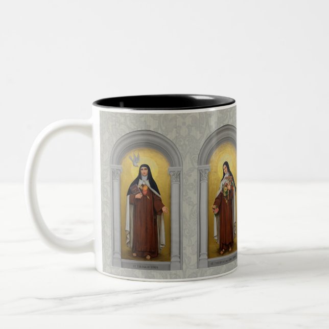 CANECA DE CAFÉ EM DOIS TONS QUATRO ST TERESA THERESE CARMELITES (Esquerda)