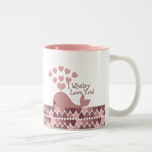 Caneca De Café Em Dois Tons Que bom que eu te amo! design (Direita)