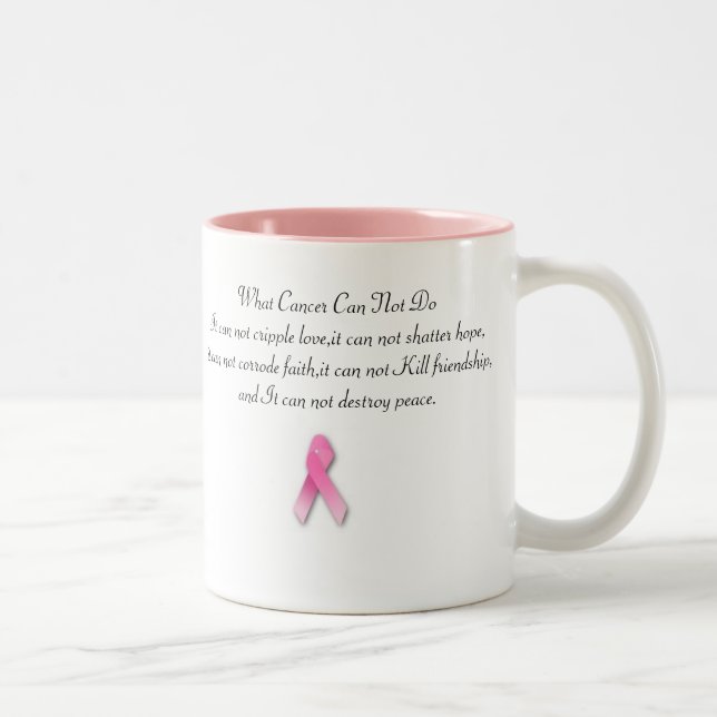 Caneca De Café Em Dois Tons Que cancer não pode fazer (Direita)