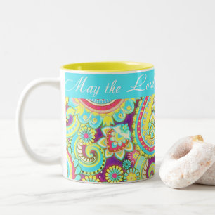 Caneca De Café Em Dois Tons Que o Senhor te abençoe