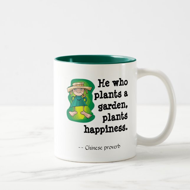 Caneca De Café Em Dois Tons Que planta agarden, as plantas ha… (Direita)