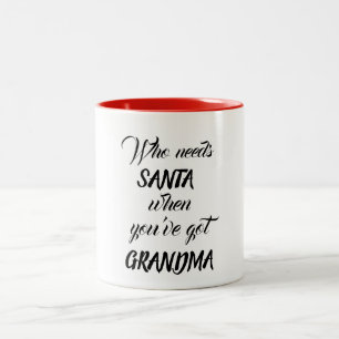 Caneca De Café Em Dois Tons que precisam de papais noeis quando você tem natal