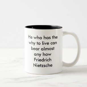 Caneca De Café Em Dois Tons Que tem por que viver pode carregar quase alguns