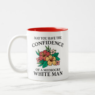 Caneca De Café Em Dois Tons Que tenha a confiança de um branco medíocre.