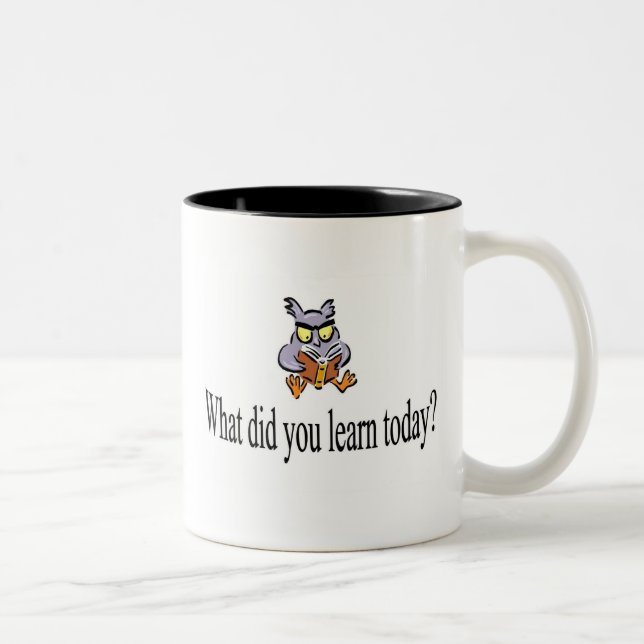 Caneca De Café Em Dois Tons Que você aprendeu hoje? (Direita)