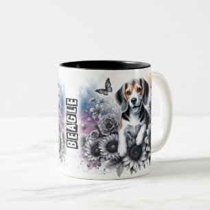 Caneca De Café Em Dois Tons Quebra-cabeça de Cachorro