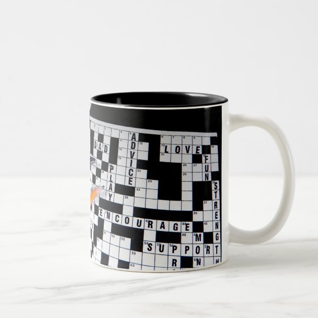 Caneca De Café Em Dois Tons Quebra-cabeça de Espadas Cruzadas (Direita)
