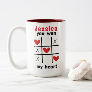 Caneca De Café Em Dois Tons Quebra-cabeça Game I You won my Heart