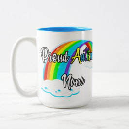 Caneca De Café Em Dois Tons Quebra-cabeça Orgulhosos Autism Nana Pastel